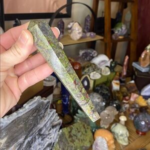 Unique Dragons Blood Crystal Wand w/ Beautiful Contrasting Colors